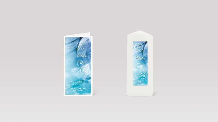 Taufe | Taufeinladung und Taufkerze | Taufe Junge_Niklas