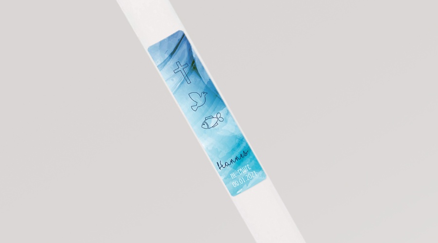 Taufe | Taufkerze | Taufkerze Junge_Hannes