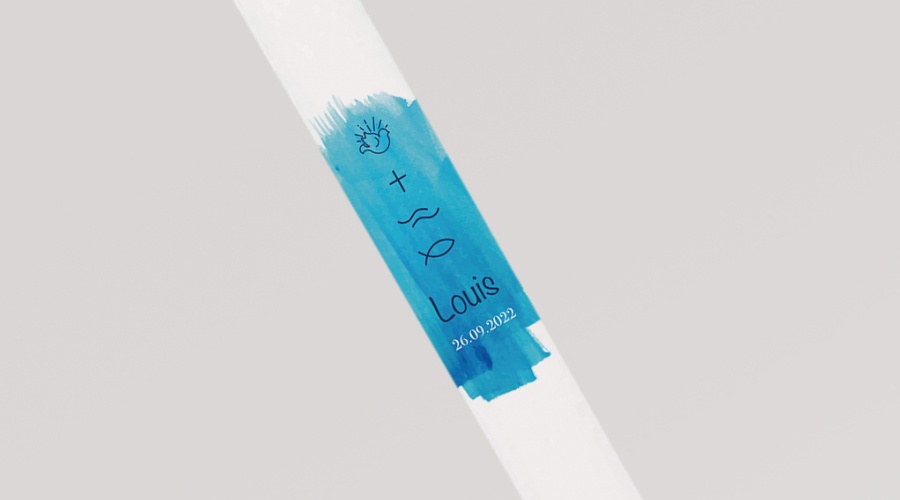 Taufe | Taufkerze | Taufkerze Junge_Louis