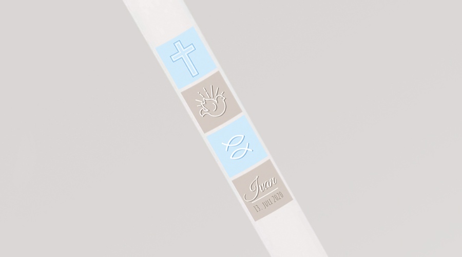 Taufkerze | Tauf- und Tischkerze | Taufkerze Junge_Ivan